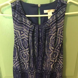 Blue and White Pattern Maxi Dress Size 12